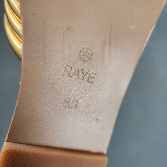 RAYE Ziggy‎ Slide Sandals in Metallic Gold Women's Size 8.5 xrevolve Twist Wrap - Picture 11 of 15